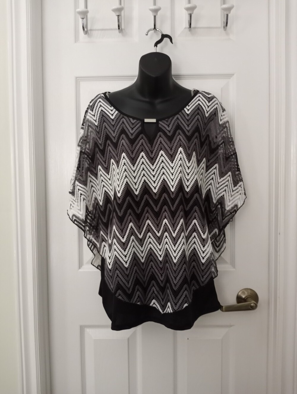 OLIVIA BLU Poncho Blouse With Tank Top